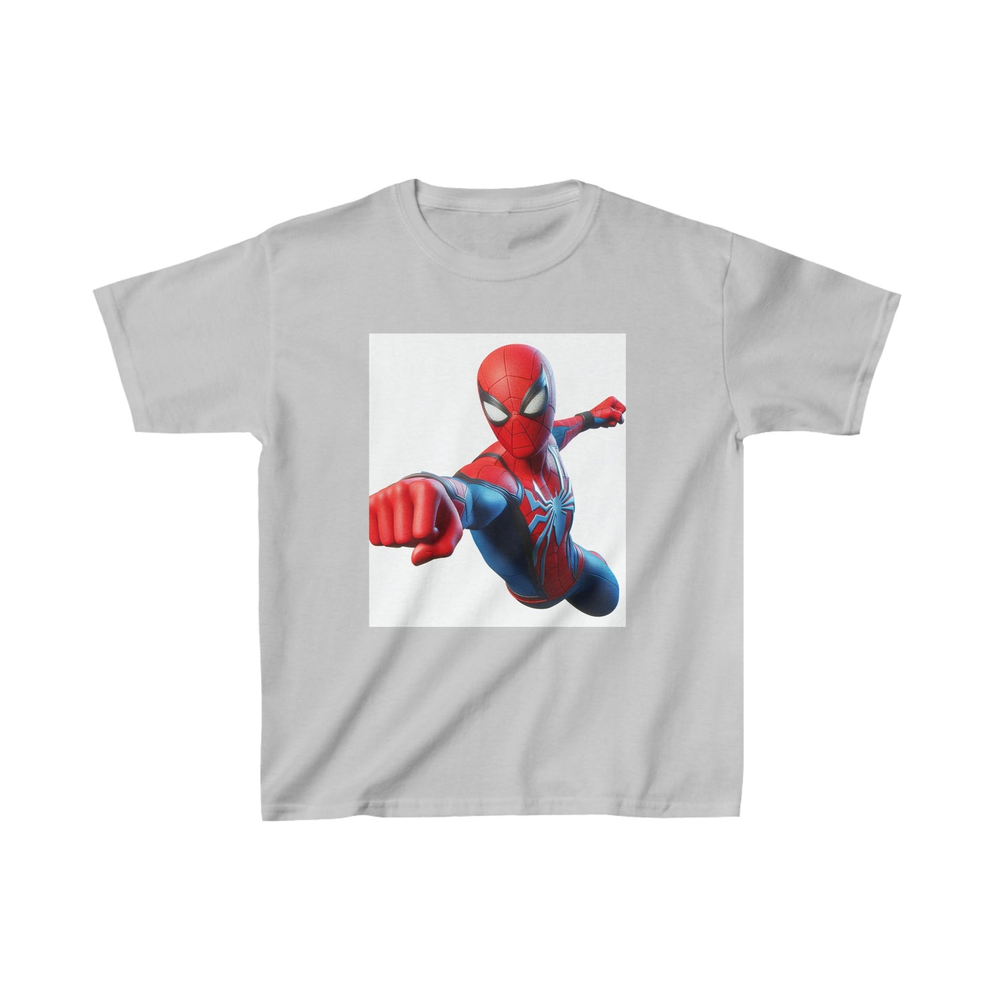 Kids Heavy Cotton™ Tee, spiderman inspired Sport Grey