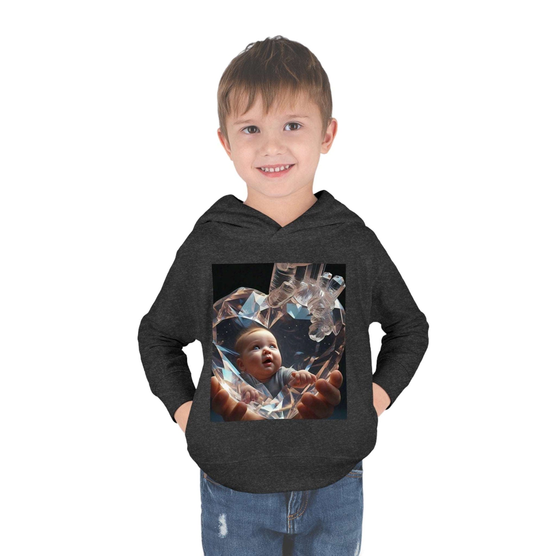 Kids Love Babies, Toddler Pullover Fleece Hoodie, unique winter collection, 2-6 years,