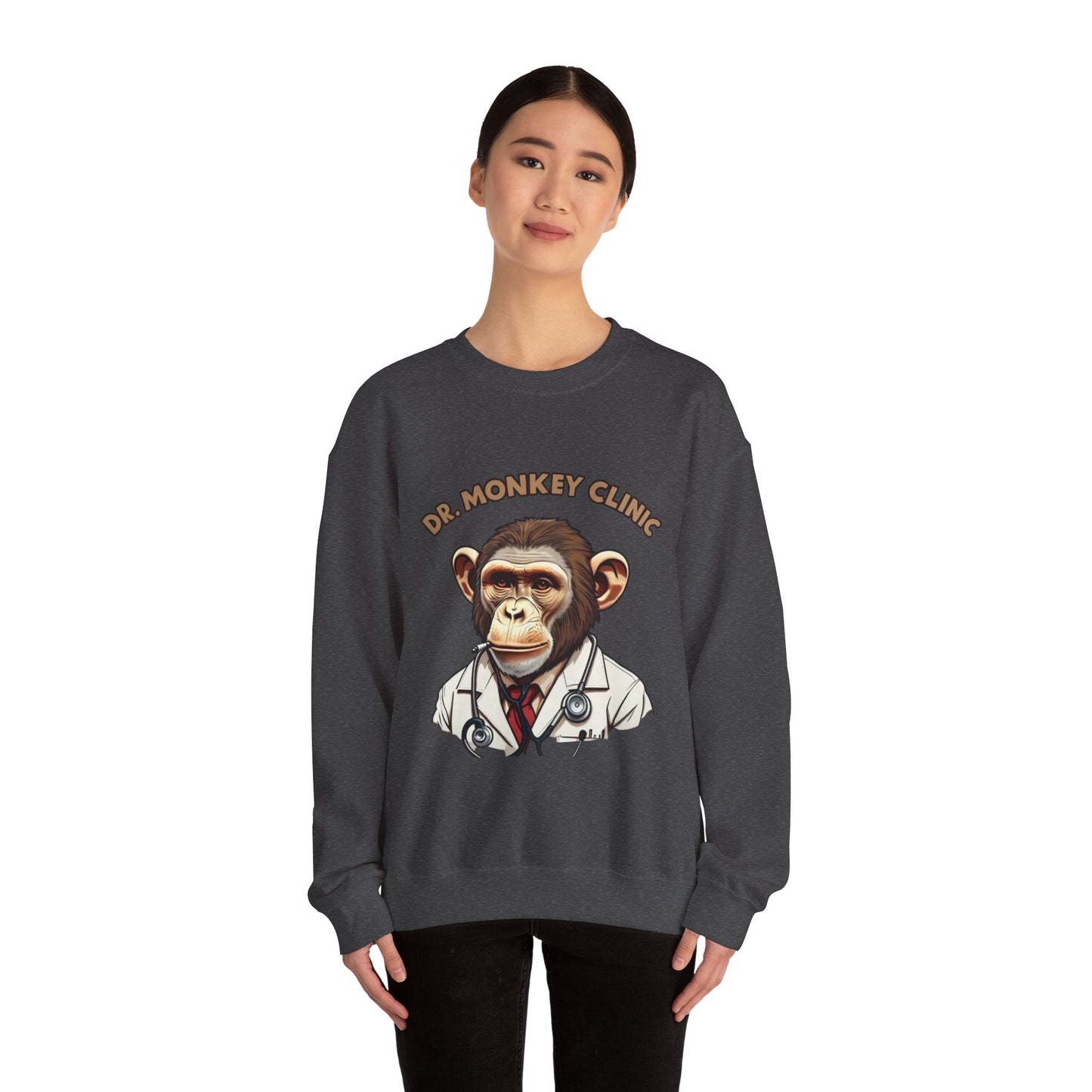 Funny Doctor 'Dr Monkey Clinic' Sweatshirt - Gift for Pediatricians