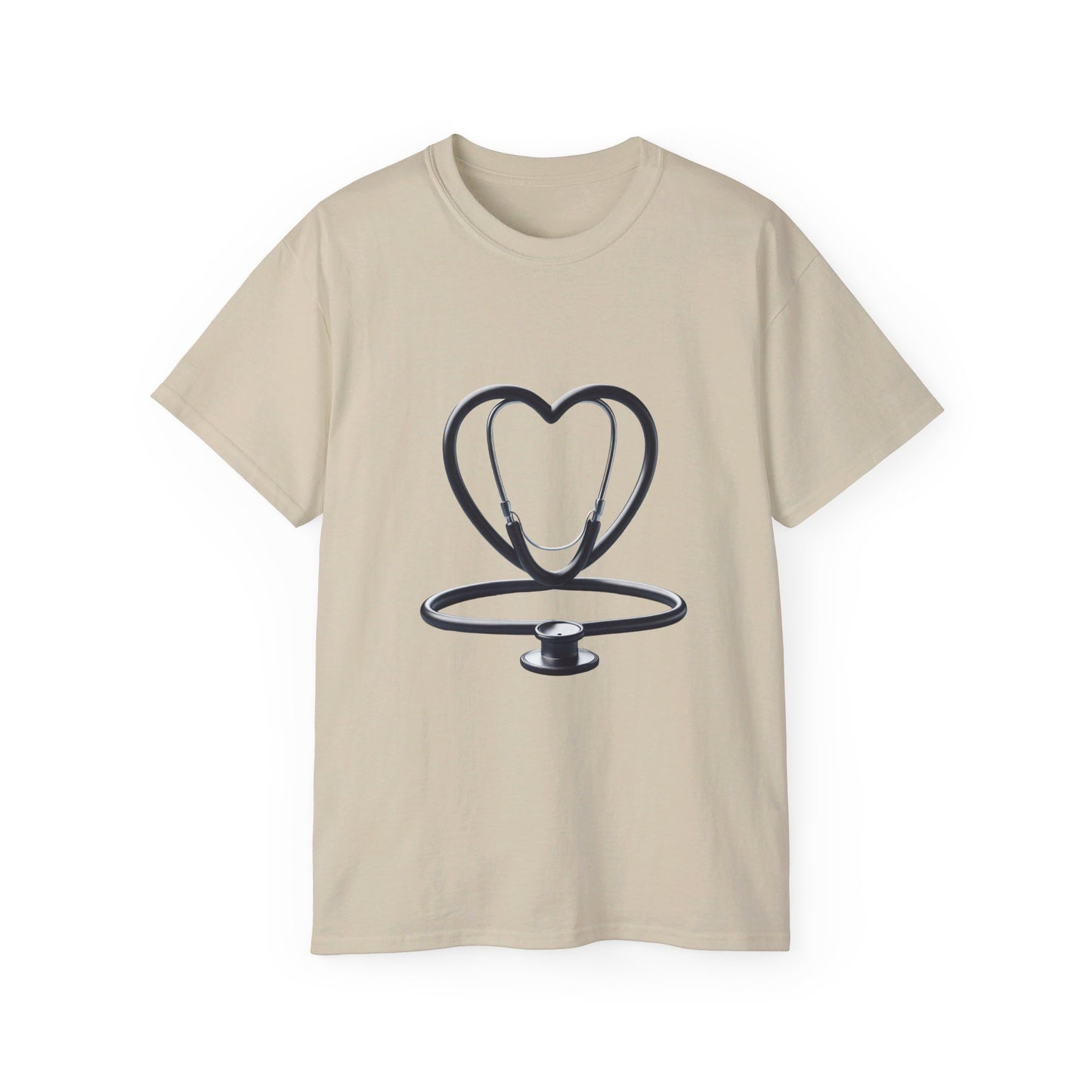 Unisex Ultra Cotton Tee/ Doctor's stethoscope heart shape/ best doctor in town/ 15-55 years/ Men/ Women/ Sizes S, M, L, XL, 2XL/ Colours White, Ash, Sand, Light blue, Carolina blue, Light pink