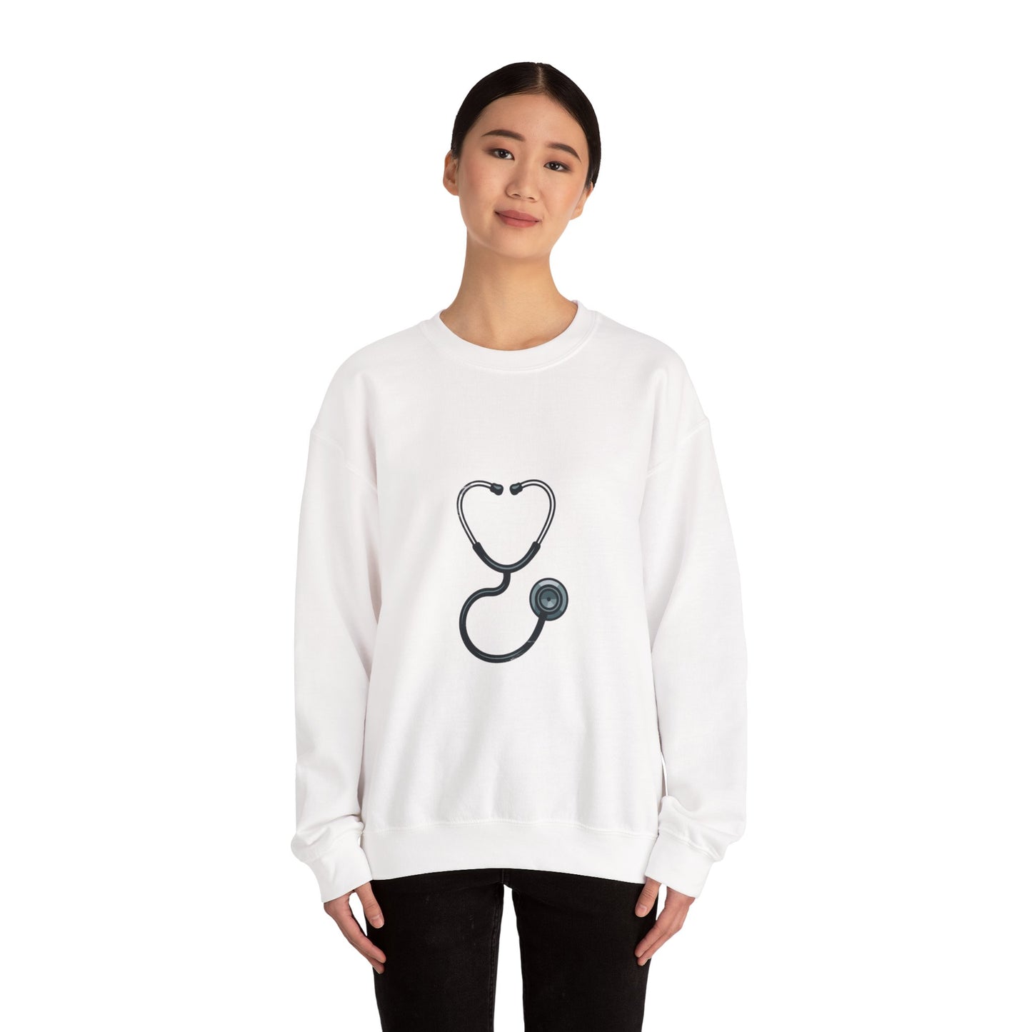 Heart Stethoscope Sweatshirt for Healthcare Professionals