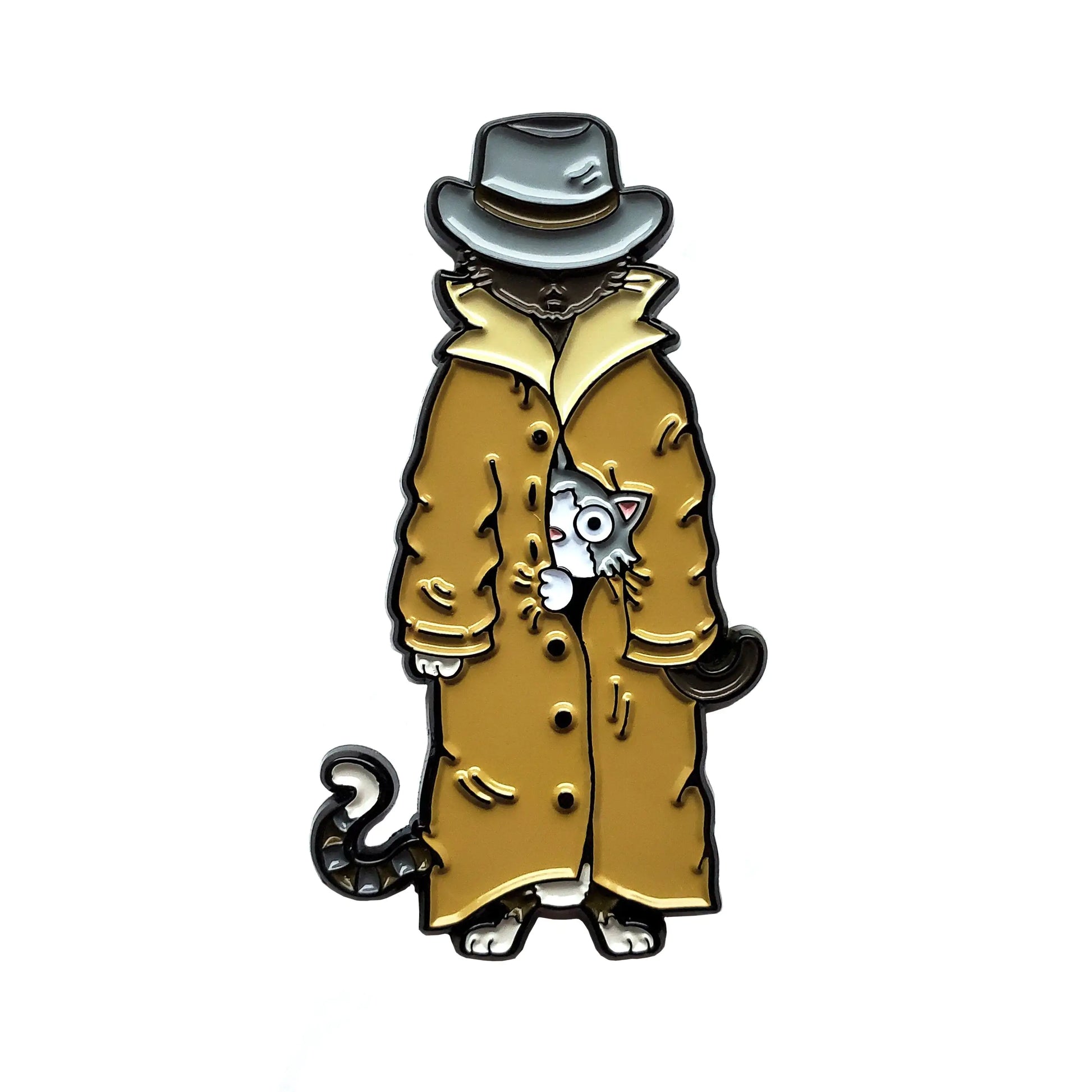 Trench Coat Cats Fridge Magnet